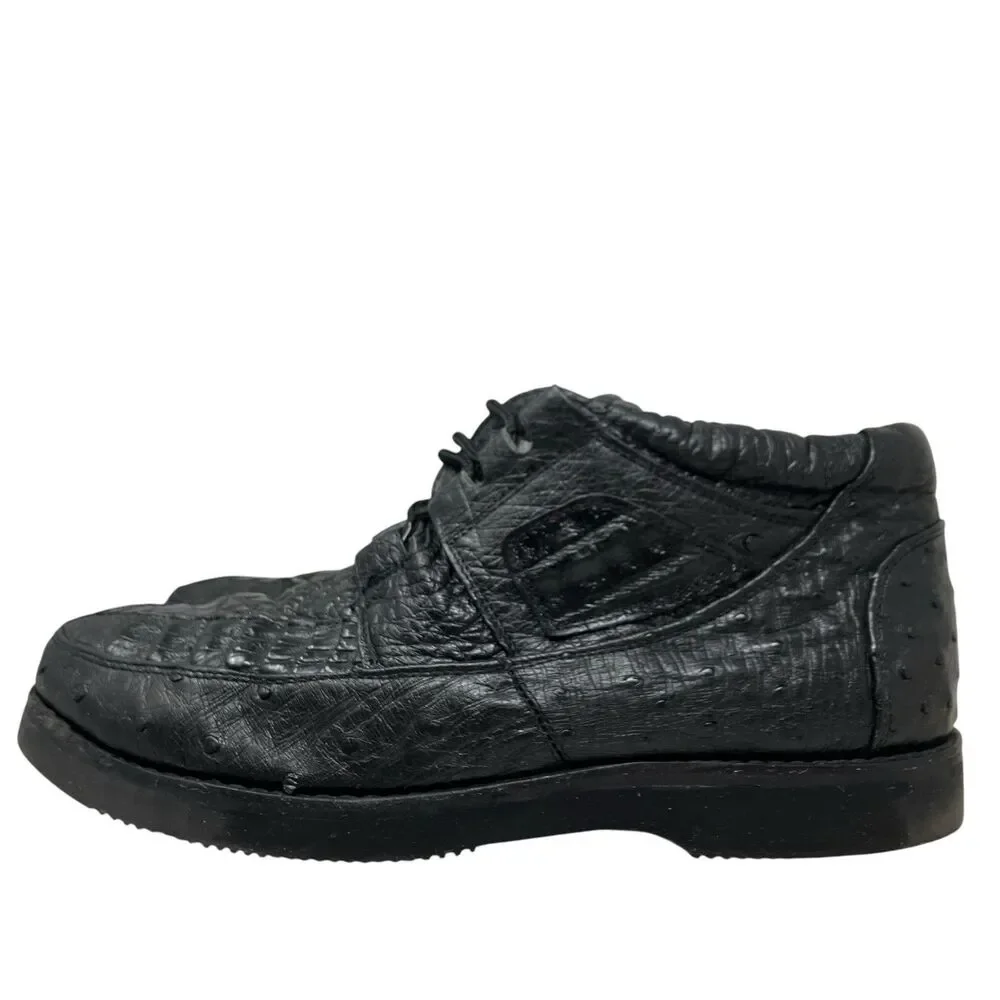 Exotic Footwear Chukka Boots Mens 10 Black Wild West Genuine Exotic Skin USA